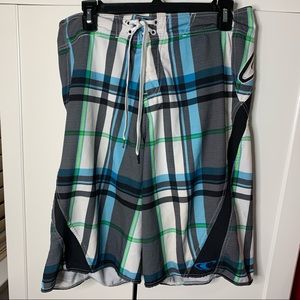 O’Neill Plaid Bermuda Board Shorts